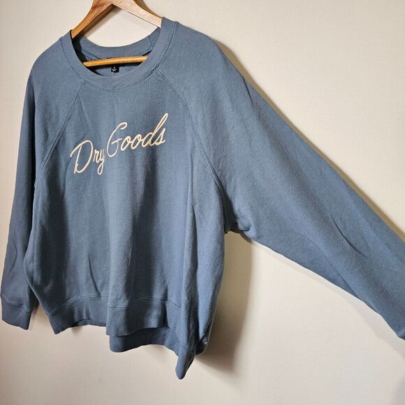 EUC ORIGINALITY LIGHT BLUE DRY GOODS PRINT CREW NECK PULLOVER SWEATER SIZE L - Picture 2 of 11